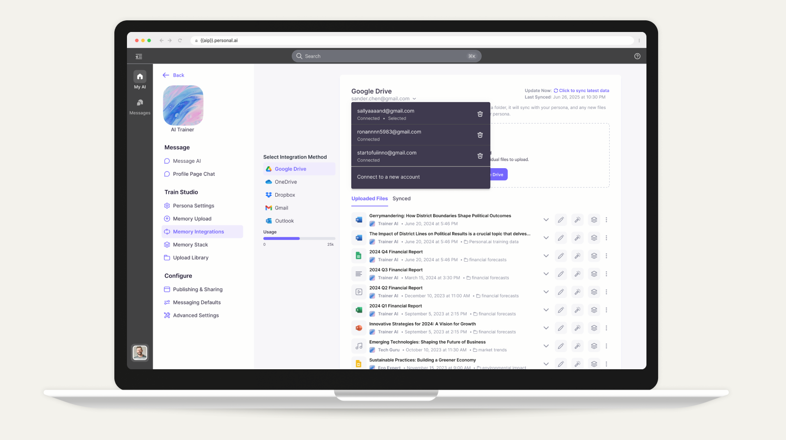 Multi-account login experience