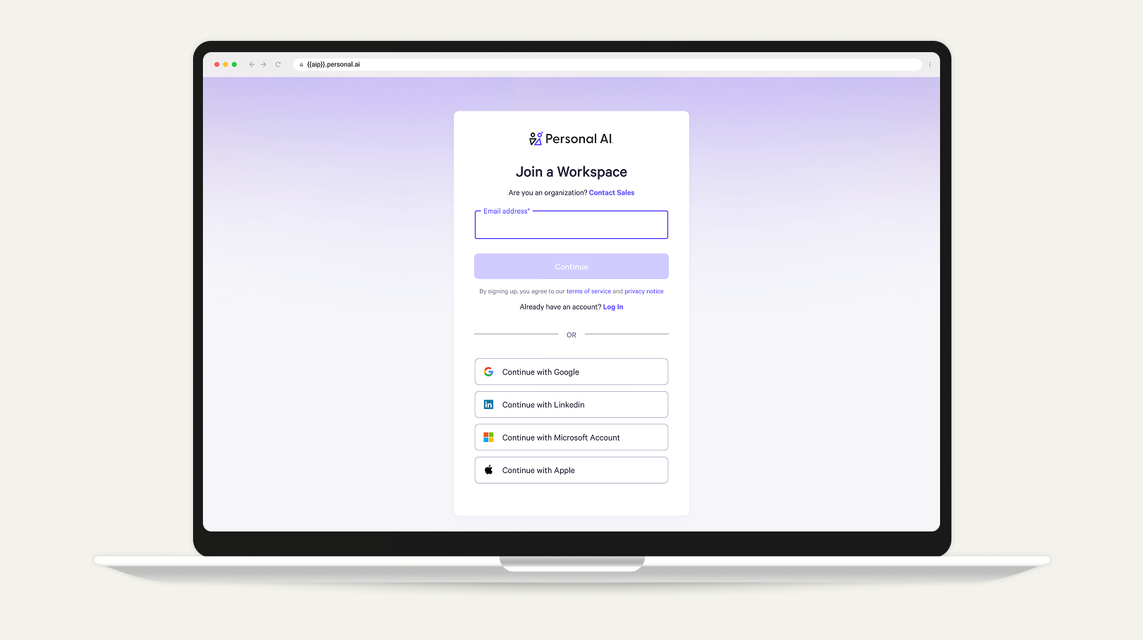 Enterprise login and sign-in