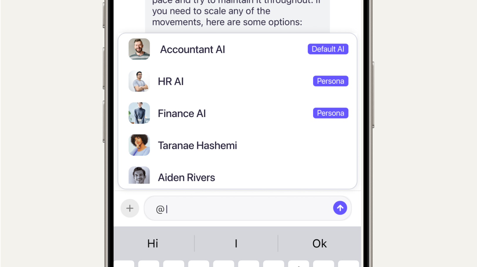 Mention people, agents, and files