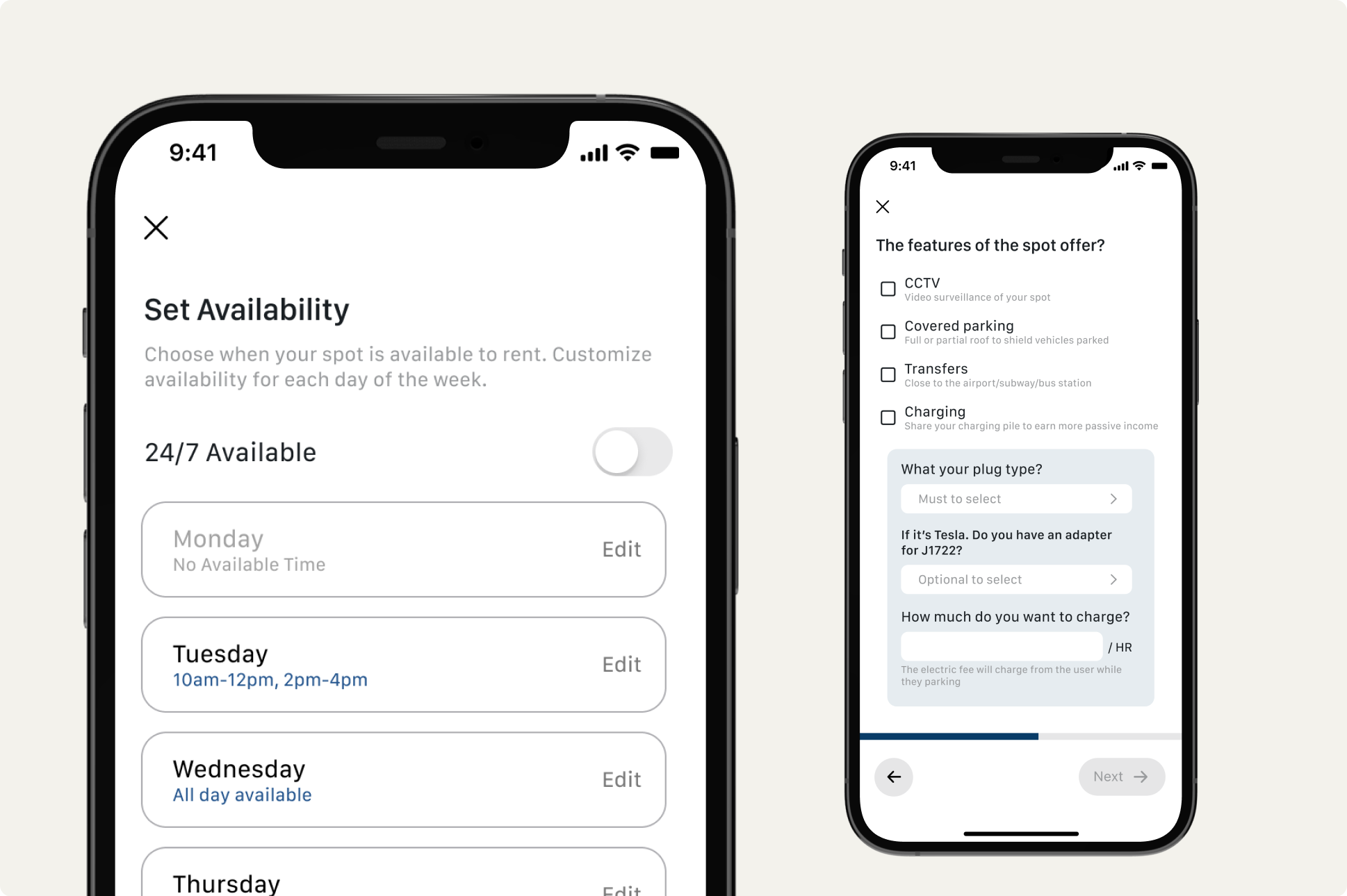 Modular availability and feature settings